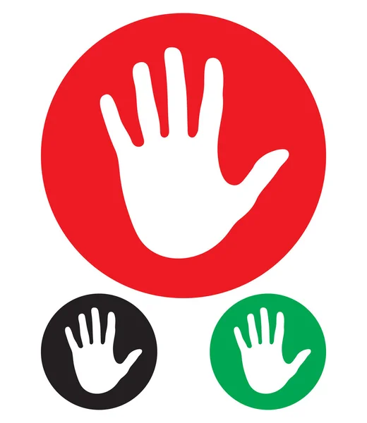 Stop hand sign — Stock Vector