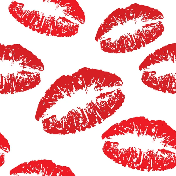 Modèle d'impression baiser rouge — Image vectorielle