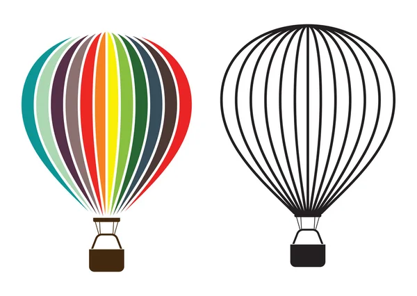 Luchtballon geïsoleerd op wit — Stockvector