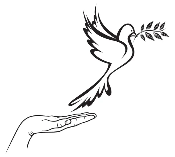 Barış güvercini — Stok Vektör