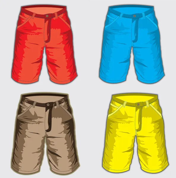 Pantalón corto - Bermudas — Vector de stock