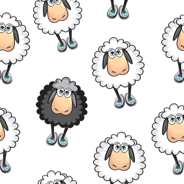 Бесшовный рисунок овец — стоковый вектор