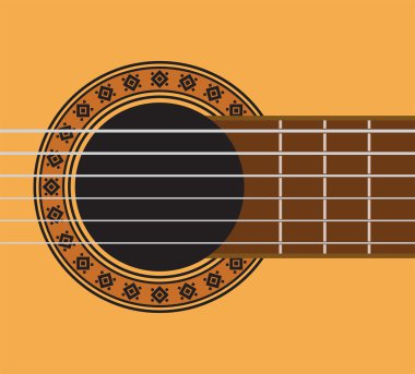 gitar detayı - gitar ses deliği