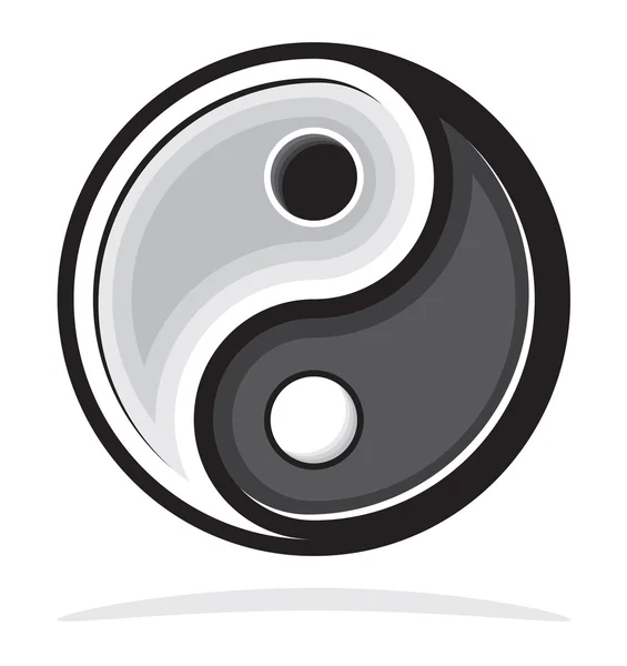 Ying yang símbolo de harmonia e equilíbrio —  Vetores de Stock