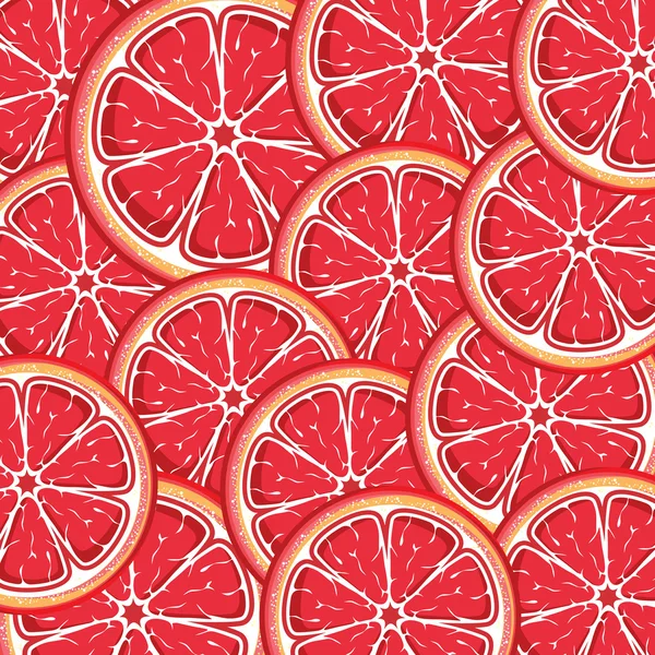 Fondo de pomelo de rodajas de pomelo jugoso — Archivo Imágenes Vectoriales