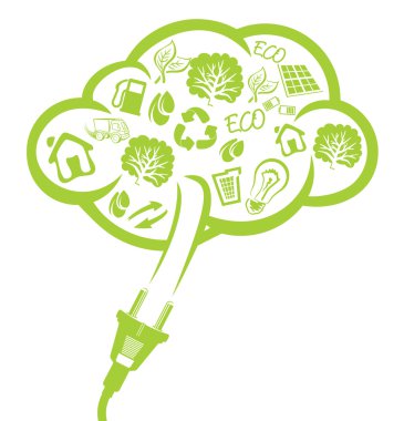 Yeşil fiş - elektrik güç kavramı