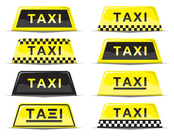 Juego de señales de taxi — Vector de stock