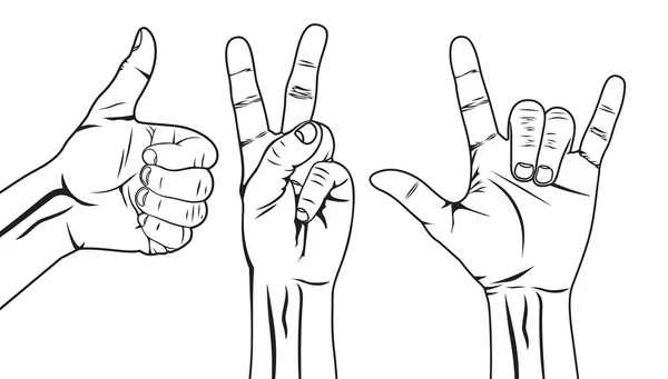 Hand symbol set — Stock Vector