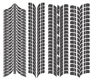 çeşitli lastik izleri