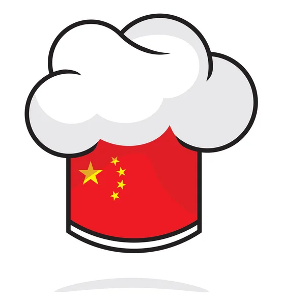 Chapéu chef China — Vetor de Stock