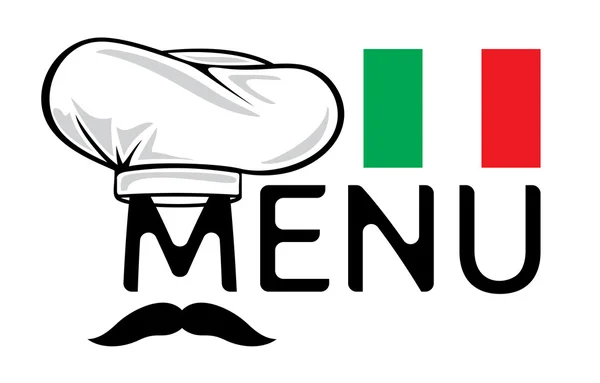 İtalyan menü tasarımı — Stok Vektör