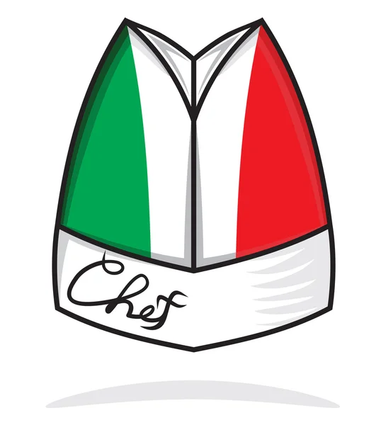 İtalyan aşçı şapkası — Stok Vektör