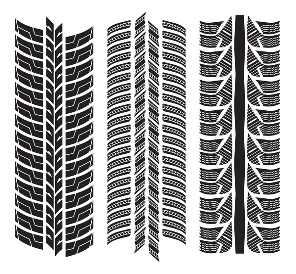 Various tyre treads — Stock Vector