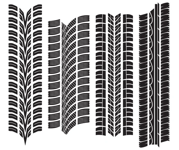 Vários pneus pisos —  Vetores de Stock