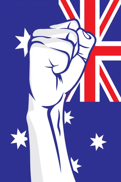 Australia fist — Stock Vector