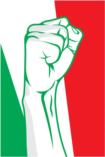 Italië vuist — Stockvector