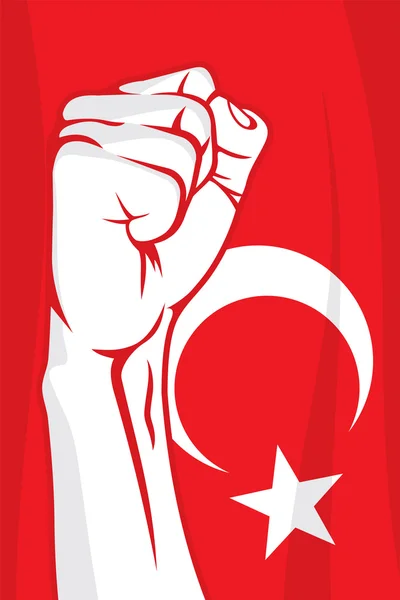 土耳其的拳头 — 图库矢量图片