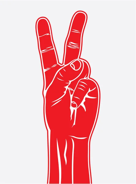 The Victory sign, hand gesture — Stock Vector