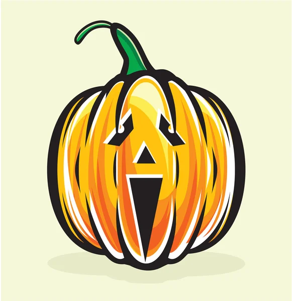 Holiday pumpkin jack lantern — Stock Vector