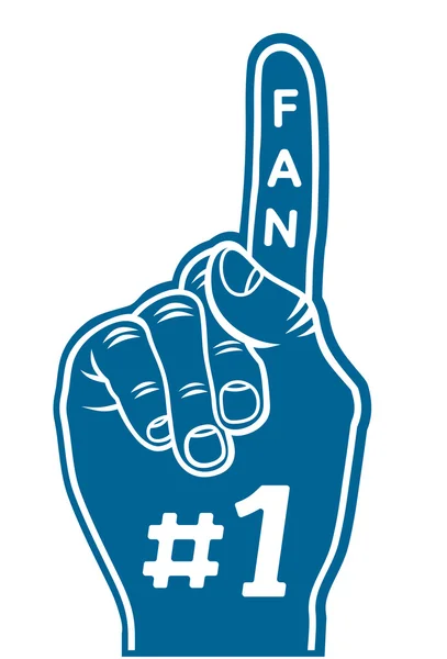 Foam finger - fan finger — Stock Vector