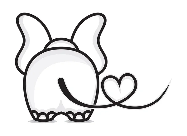 Elefante enamorado — Vector de stock