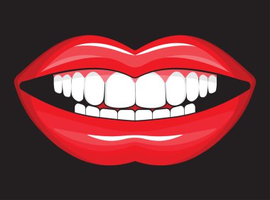 Bayan parlak dudaklar