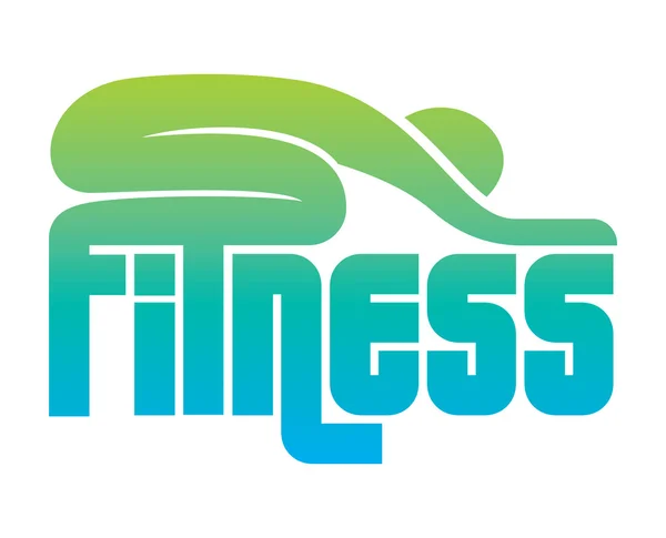 Fitness sign — Stock Vector