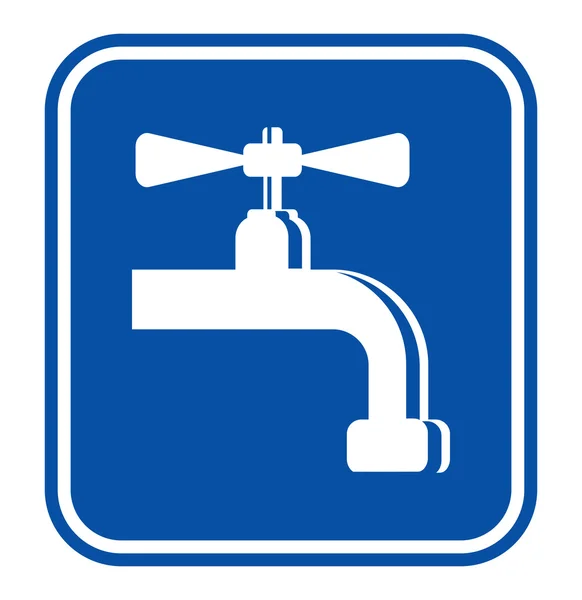 Vatten - rörmokare tecken — Stock vektor