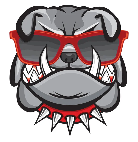 Perro con gafas retro — Vector de stock