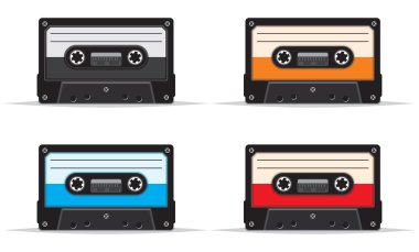 Cassette tape collection clipart