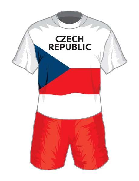 Çek Cumhuriyeti futbol üniforma — Stok Vektör