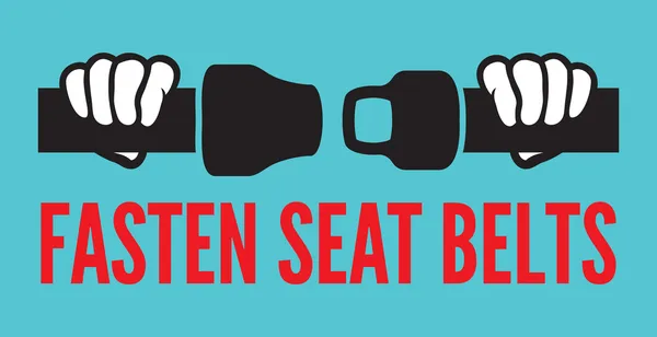 Fixez votre icône ceintures de sécurité — Image vectorielle