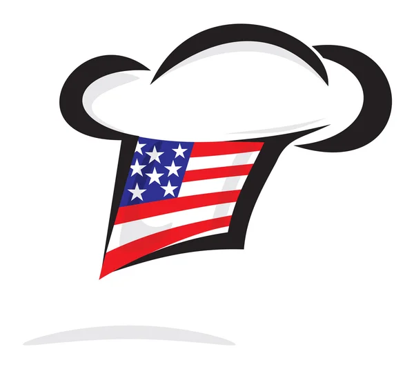 USA chef-kok hoed — Stockvector
