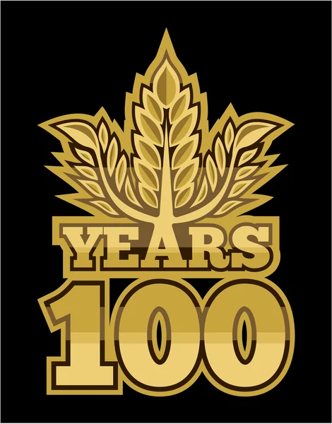 Couronne de laurier 100 ans — Image vectorielle