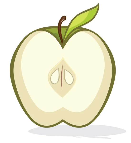 半绿苹果 — 图库矢量图片