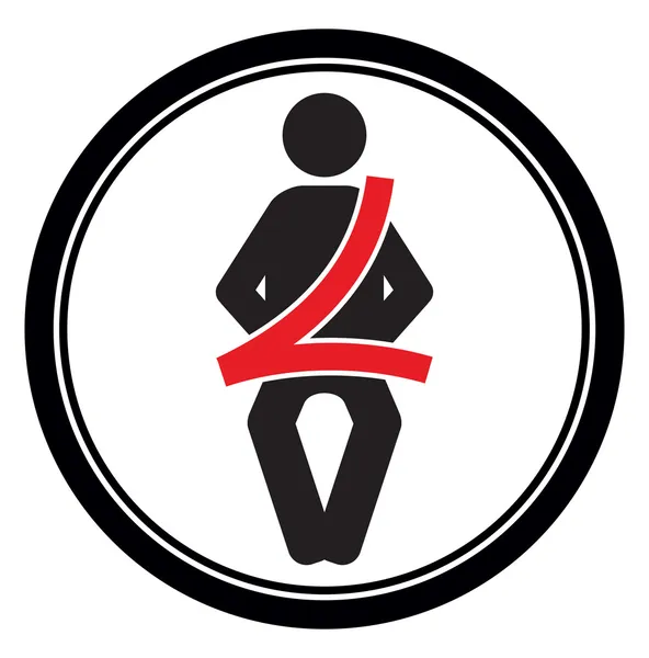 Seat belt sign — Stock Vector