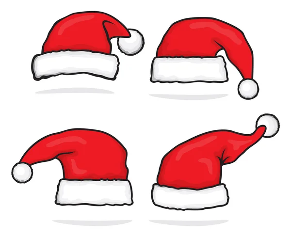 Santa hat collectie — Stockvector