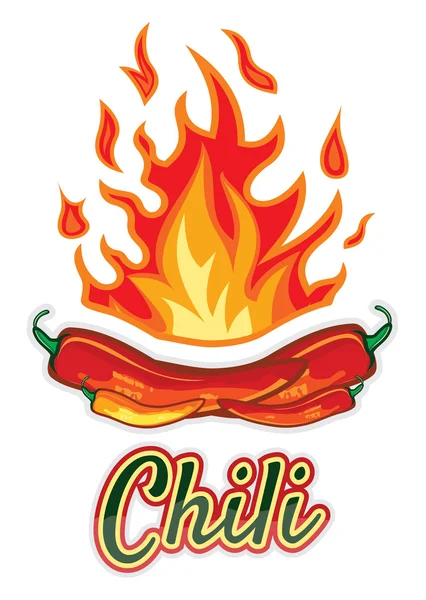 Diseño de chile picante — Vector de stock