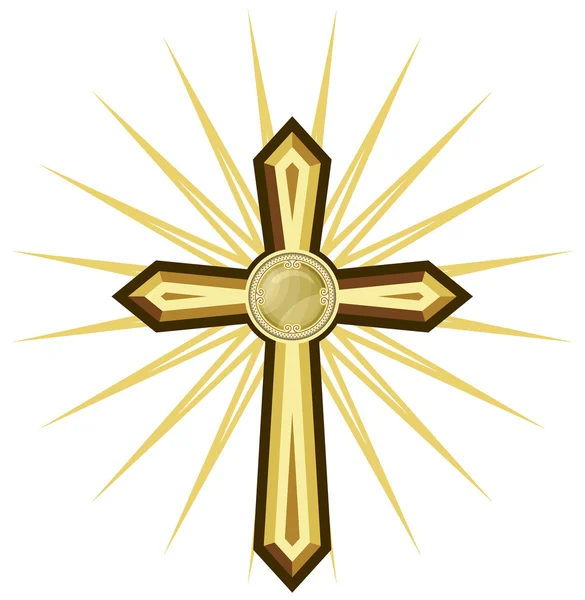 Золотой крест — стоковый вектор