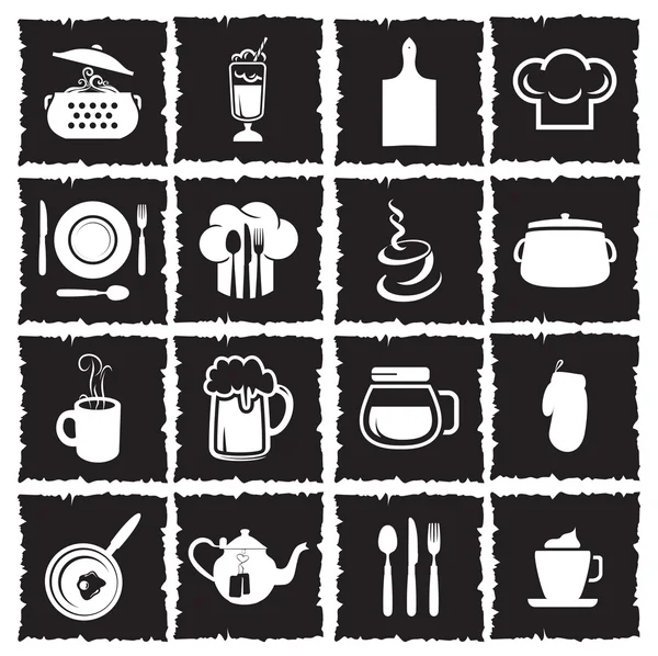 Icônes de cuisine — Image vectorielle