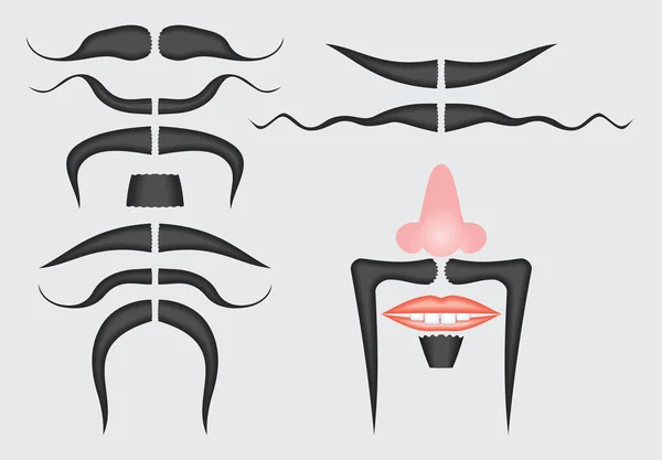 Naadloze snor patroon — Stockvector