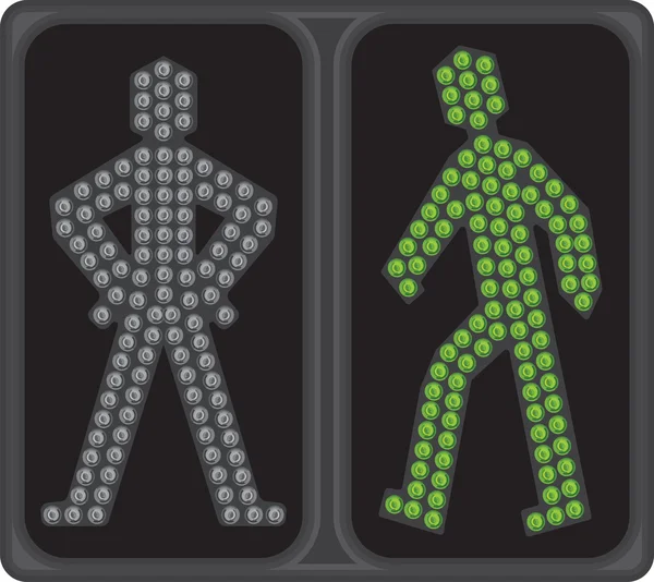 LED crosswalk signal — Stock Vector