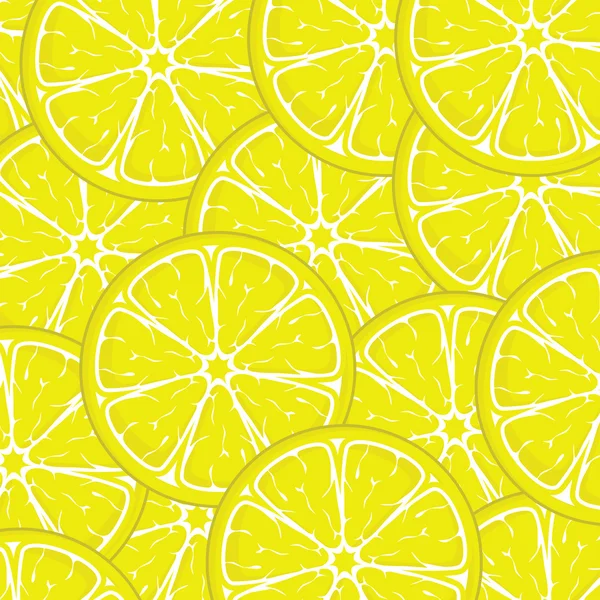 Fundo de heap fresco amarelo limão fatias — Vetor de Stock