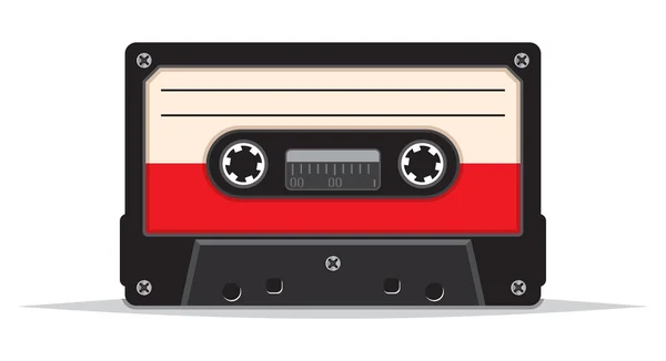 Primer plano de la cinta de audio vintage — Vector de stock