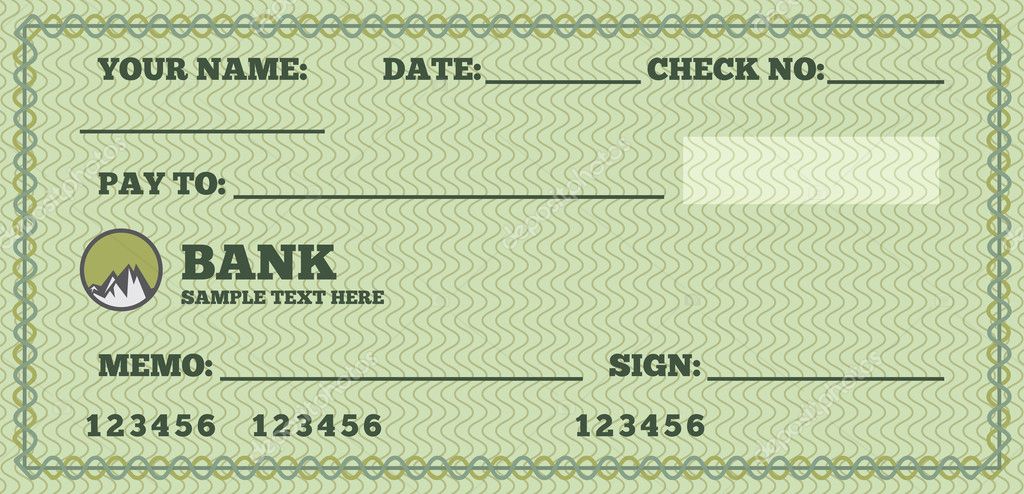 blank check image