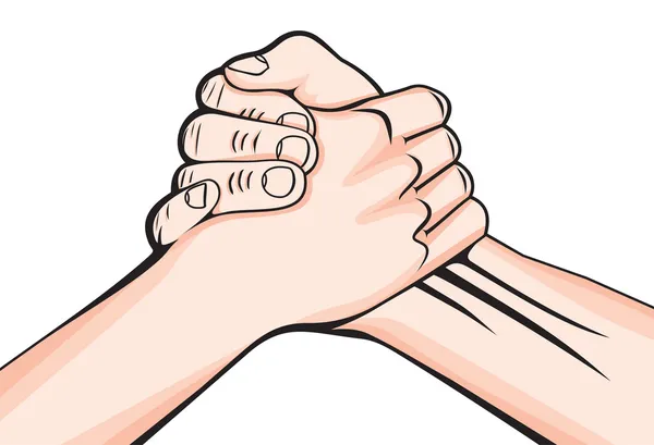 Handshake two male hands — Stock Vector