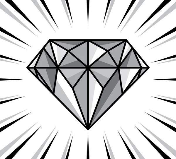 Diamant strălucire — Vector de stoc