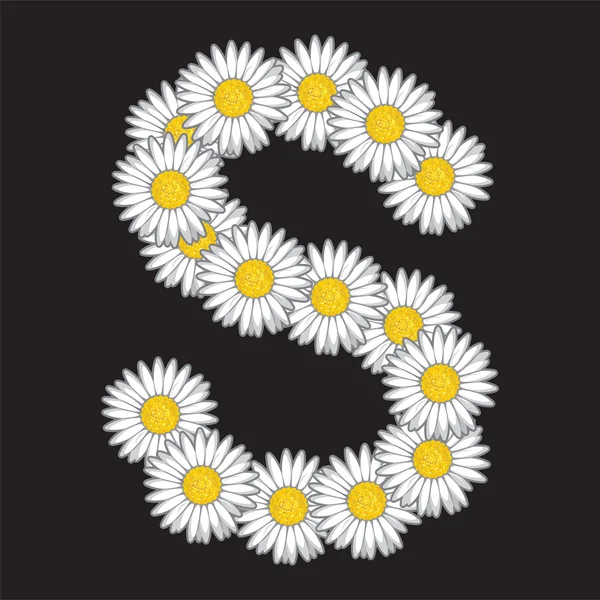 Daisy flower brief — Stockvector