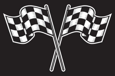 İki çapraz kareli bayrak