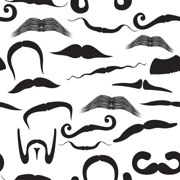 Seamless mustache pattern — Stock Vector
